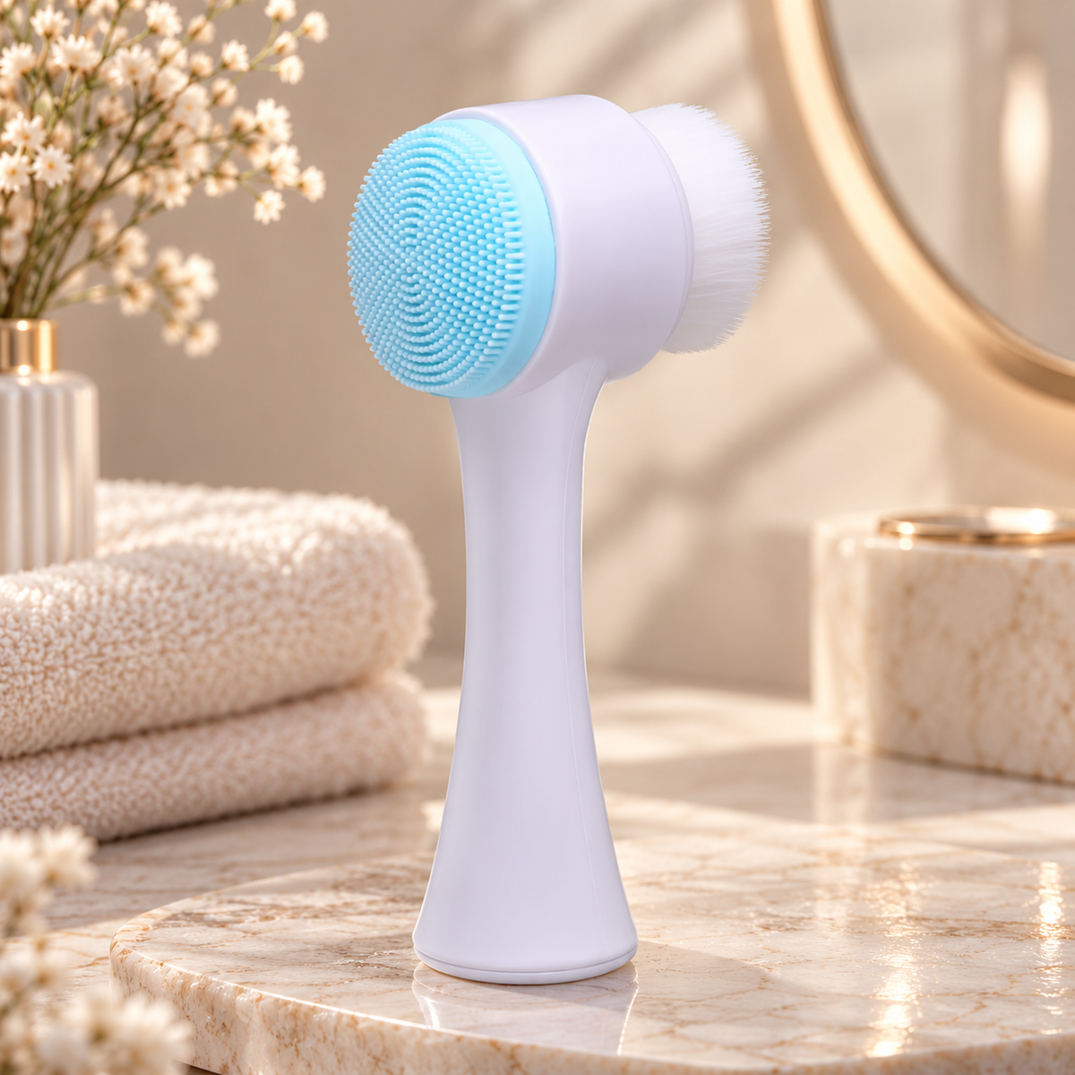Silicone Facial Cleansing Brush – Gentle Exfoliating Massager
