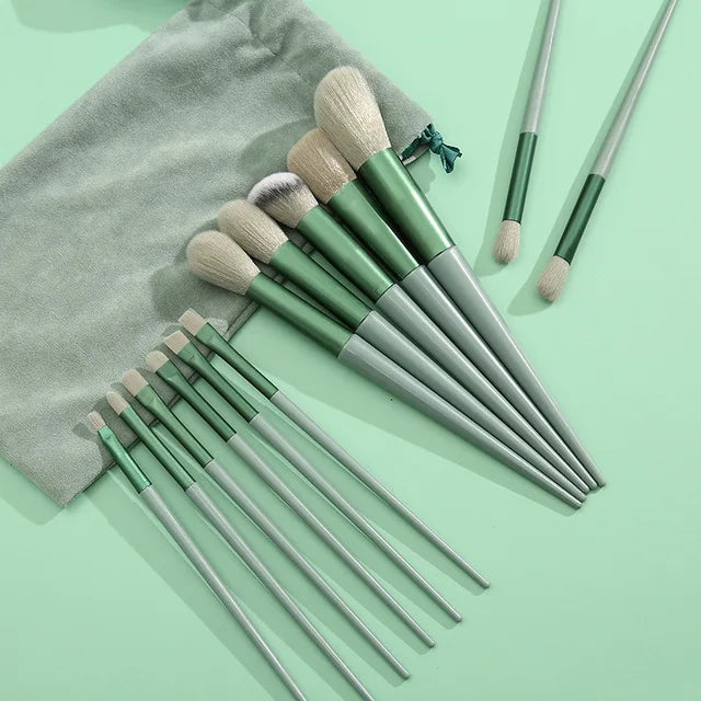 13-Piece Makeup Brush Set with Travel Bag